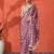 Maroon chinon digital printed saree