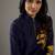 Indigo floral printed chanderi silk kurta set
