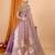lavender banarasi silk blend meenakari zari weaving saree with tassels on pallu