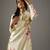 Ivory floral printed chanderi silk kurta set