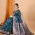 rama banarasi silk blend meenakari zari weaving saree with tassels on pallu