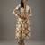 Ivory floral printed chanderi silk dress