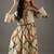 Ivory floral printed chanderi silk dress