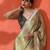 Pista chinon digital printed saree