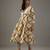 Ivory floral printed chanderi silk dress