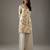 Ivory floral printed chanderi silk kurta set