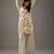 Ivory floral printed chanderi silk kurta set