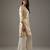 Ivory floral printed chanderi silk kurta set