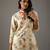 Ivory floral printed chanderi silk kurta set