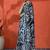 Green chinon digital printed saree