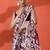Wine chinon digital printed saree