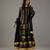 Black floral printed chanderi silk anarkali set