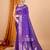 purple banarasi silk blend meenakari zari weaving saree with tassels on pallu