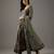 Grey floral printed chanderi silk anarkali set