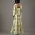 Green floral printed chanderi silk anarkali set