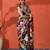 Multi chinon digital printed saree