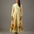 Yellow floral printed chanderi silk anarkali set