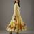 Yellow floral printed chanderi silk anarkali set