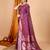 magenta banarasi silk blend meenakari zari weaving saree with tassels on pallu