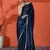 Blue chinon digital printed saree