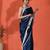 Blue chinon digital printed saree