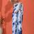 Grey chinon digital printed saree