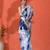 Grey chinon digital printed saree
