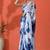 Grey chinon digital printed saree
