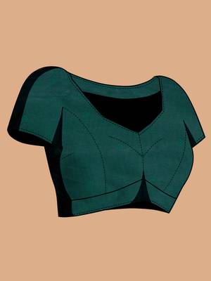 dark green banarasi silk blend meenakari zari weaving saree with tassels on pallu 5