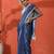 Blue chinon digital printed saree
