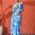 Firozi chinon digital printed saree
