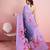 Purple faux georgette printed saree