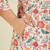 Janasya women's plus size peach pure cotton floral printed zari embroidered anarkali kurta set