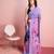 Purple faux georgette printed saree