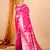 pink banarasi silk blend meenakari zari weaving saree with tassels on pallu