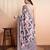 Grey faux georgette printed saree