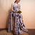 Grey faux georgette printed saree