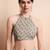 Silver faux georgette printed saree