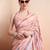Peach faux georgette printed saree