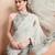 Grey faux georgette printed saree