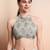 Grey faux georgette printed saree