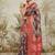 Green floral printed ready to wear saree