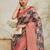 Green floral printed ready to wear saree