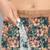 Green floral printed ready to wear saree