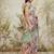Peach floral printed ready to wear saree