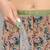 Peach floral printed ready to wear saree