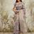 Grey floral printed ready to wear saree