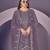 Lavender color embroideried faux georgette semi stitched salwar suit