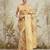 Yellow floral printed ready to wear saree