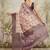 Cream jacquard silk blend ready to wear saree